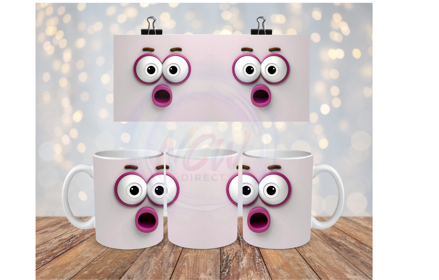 11oz funny face Sublimation Print