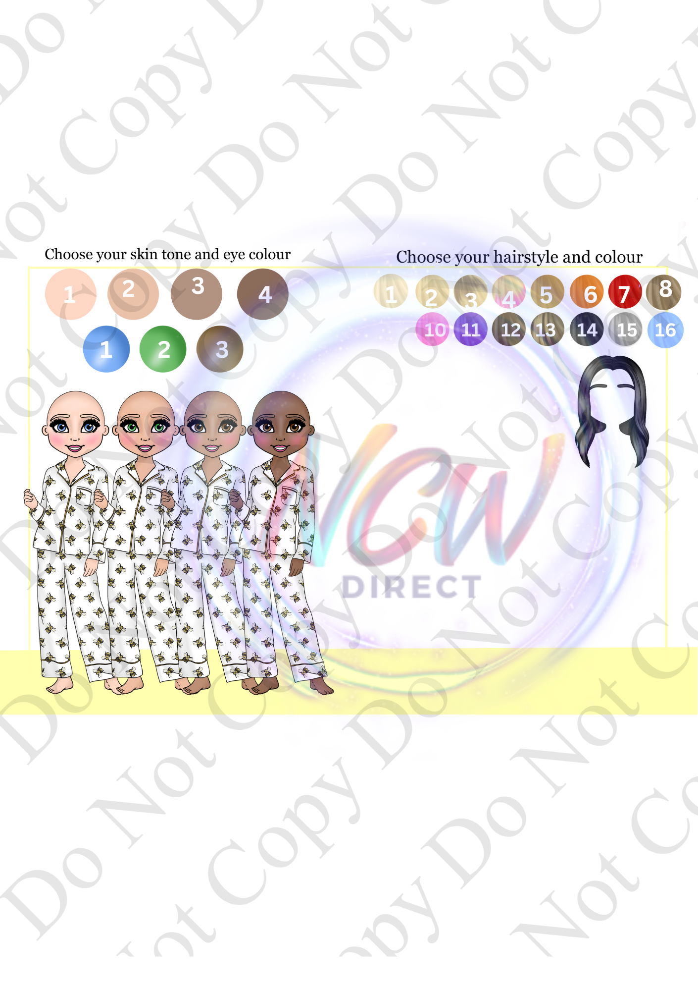Various Makeup Doll UVDTF