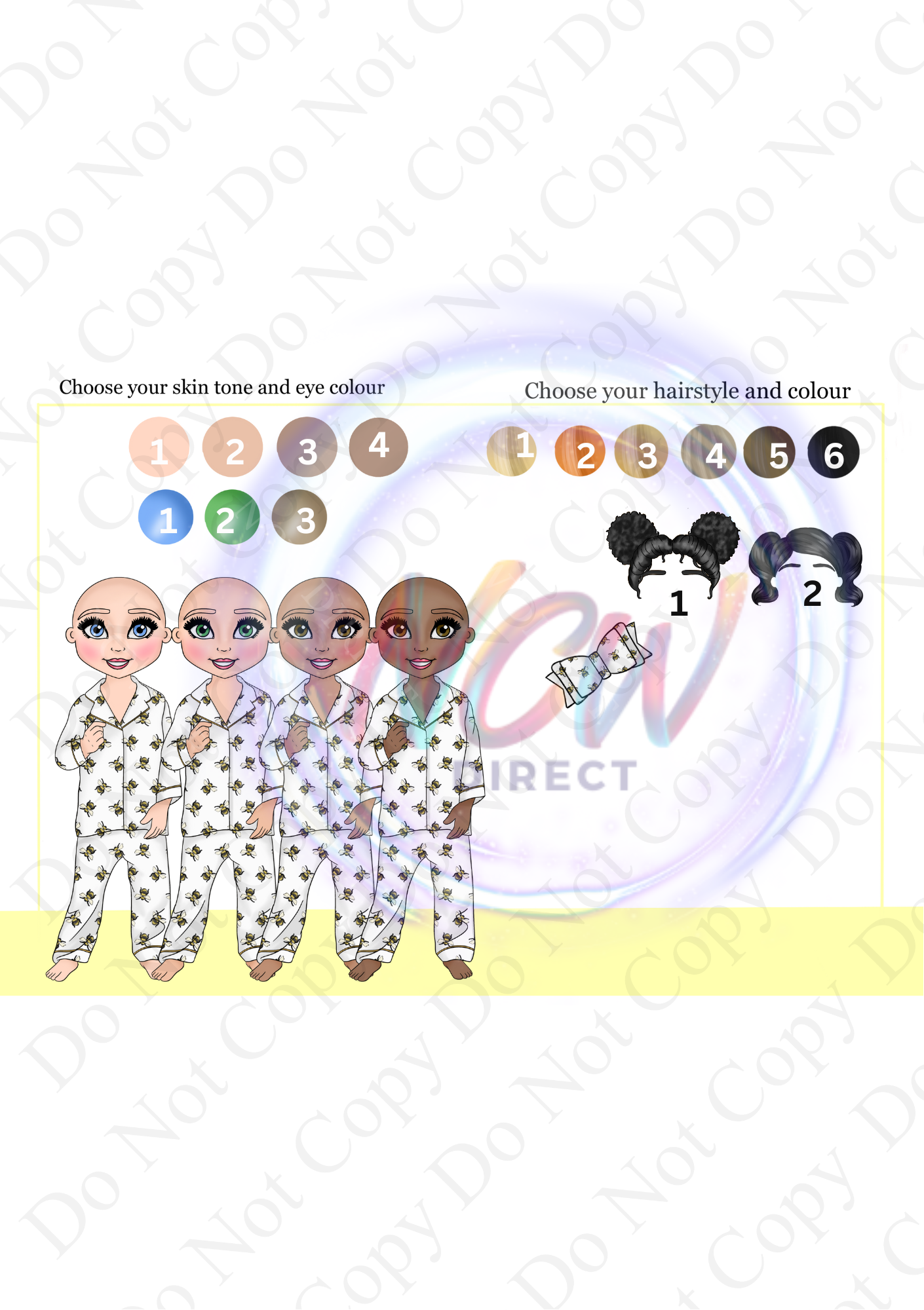 Various Makeup Toddler girl UVDTF Sheet