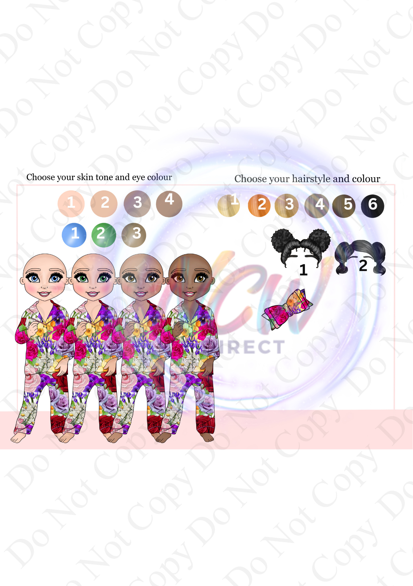 Various Makeup Toddler girl UVDTF Sheet
