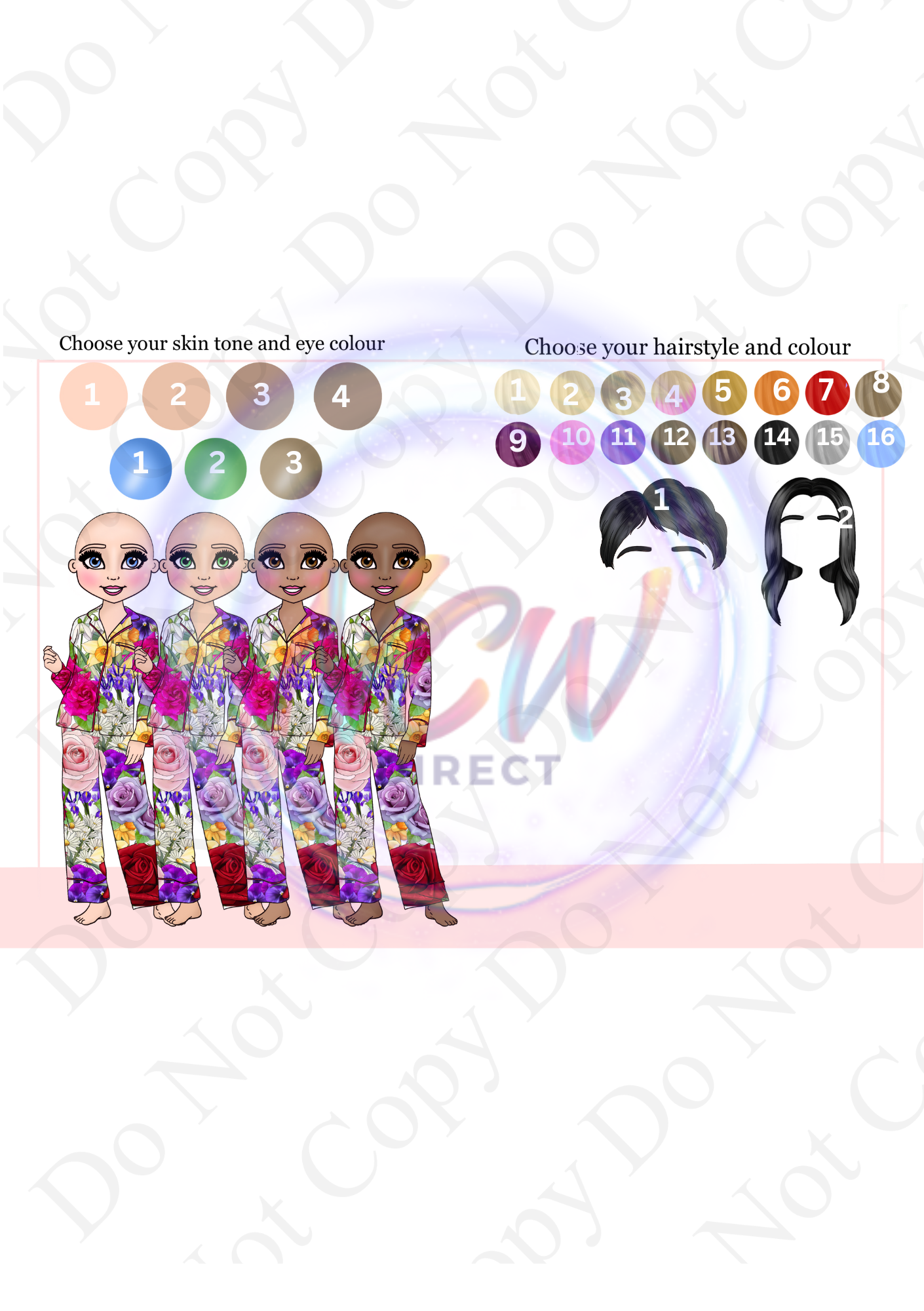 Various Makeup Doll UVDTF