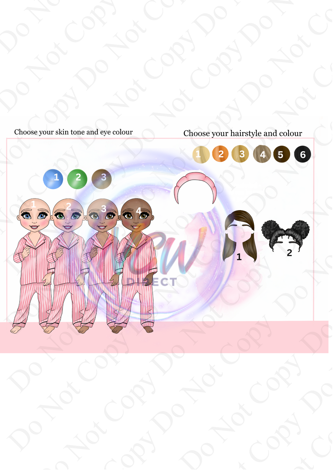 Various Makeup Toddler girl UVDTF Sheet