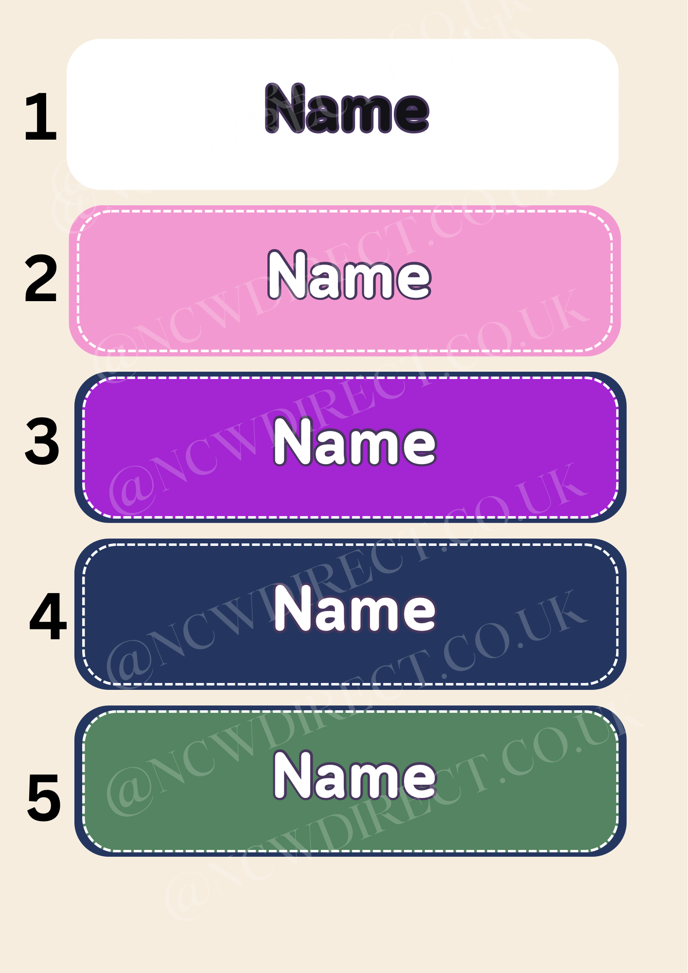 DTF Name Iron-On Label