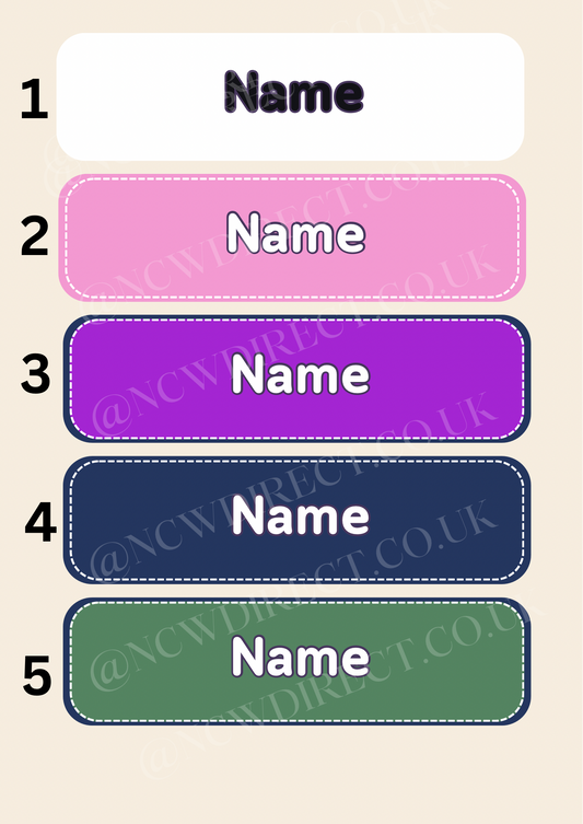 DTF Name Iron-On Label