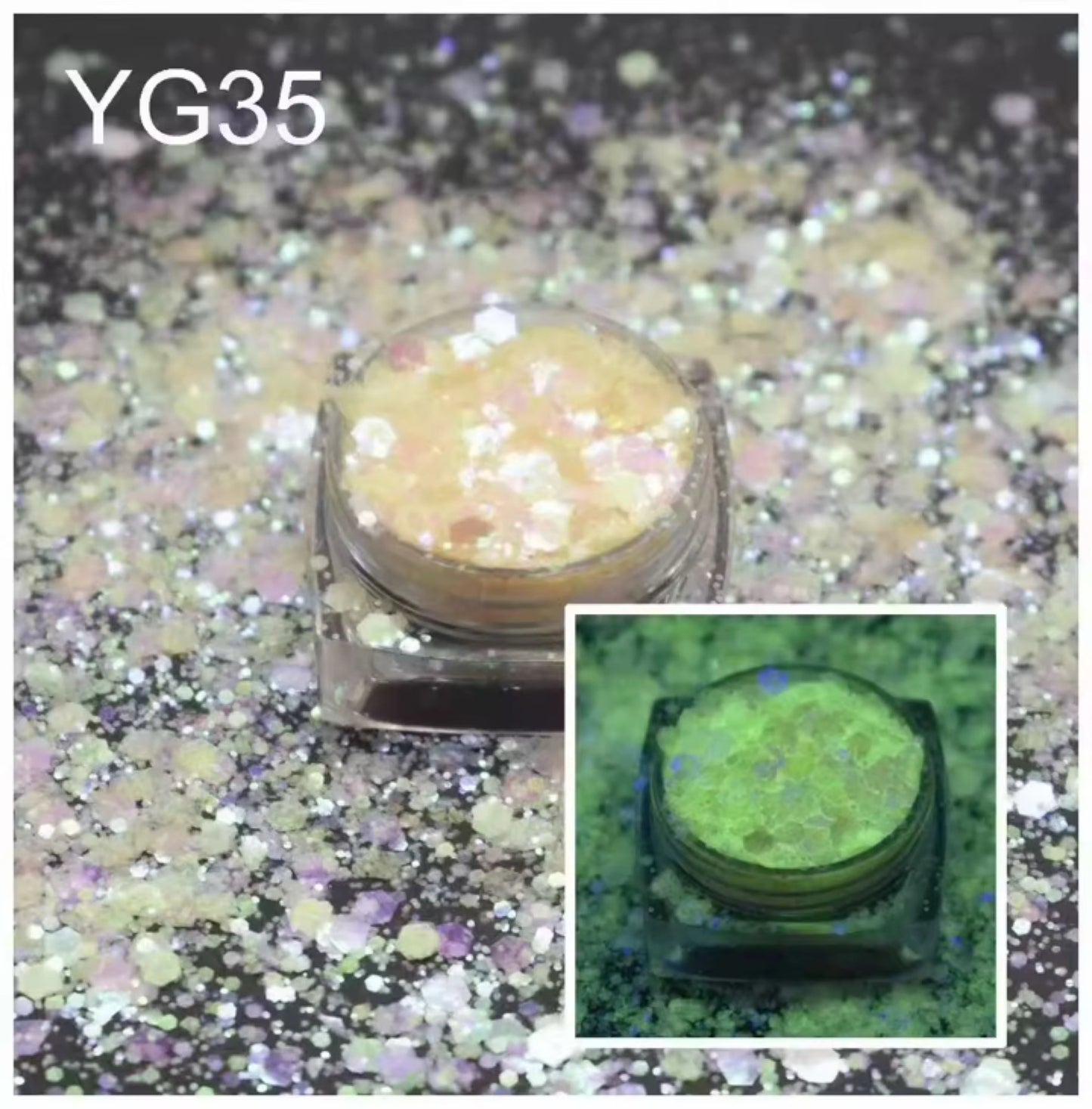 Glow in the dark Glitter Mix Bag 2oz