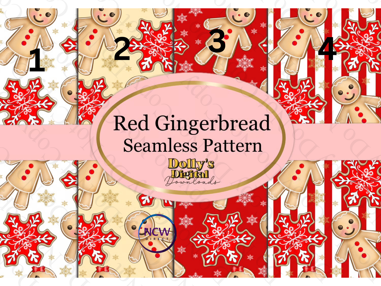 Red Gingerbread Wrapping paper