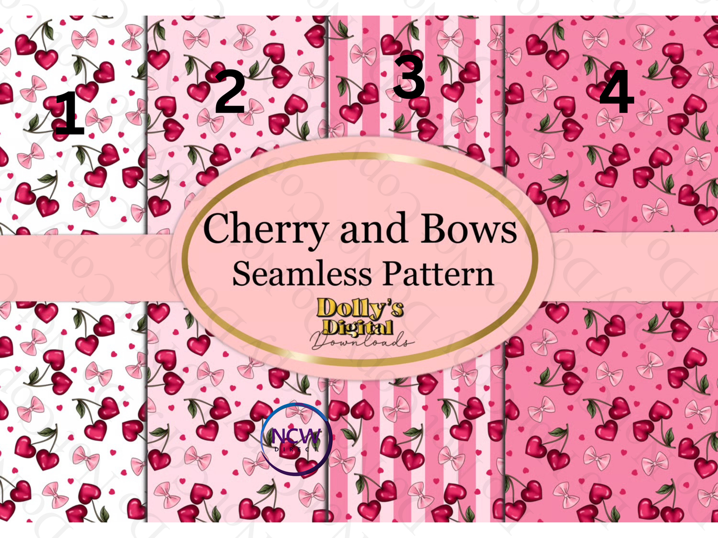Cherry and Bows Wrapping paper