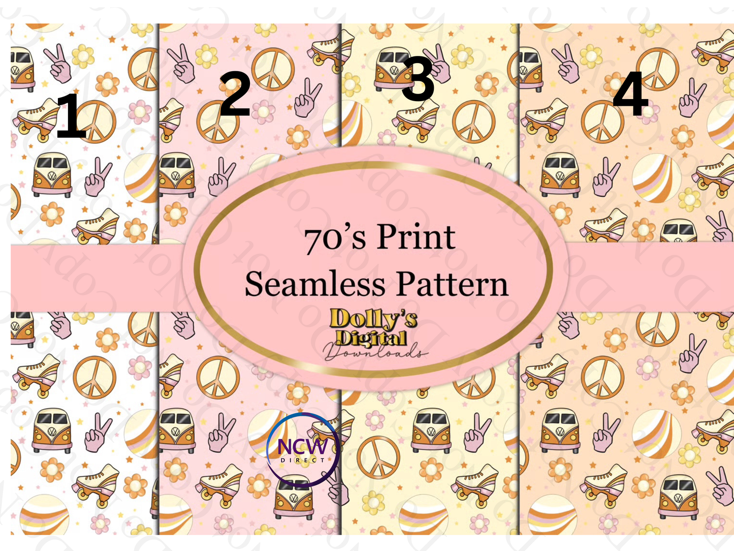 70’s seamless Wrapping paper