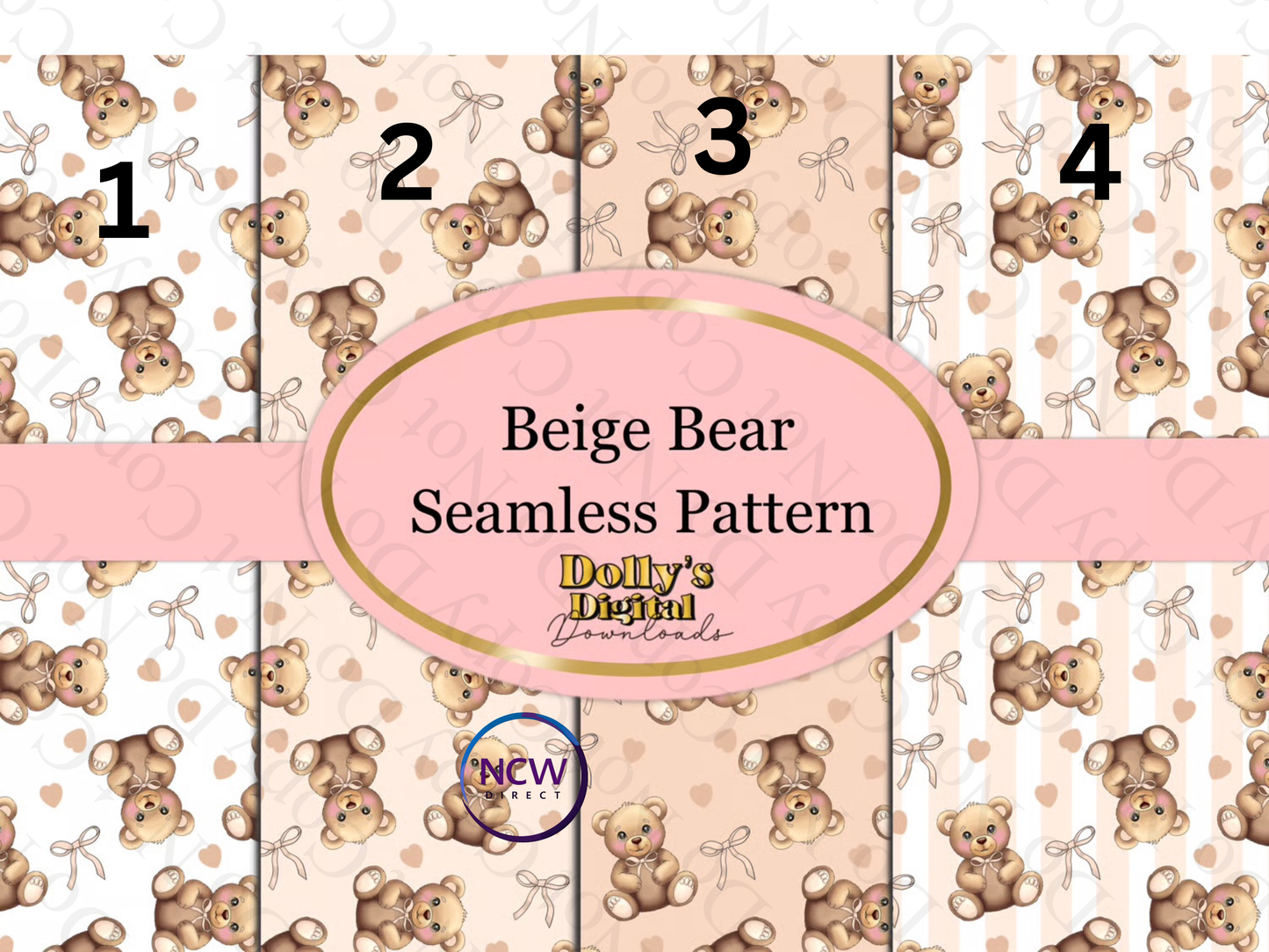 Beige Bear wrapping paper