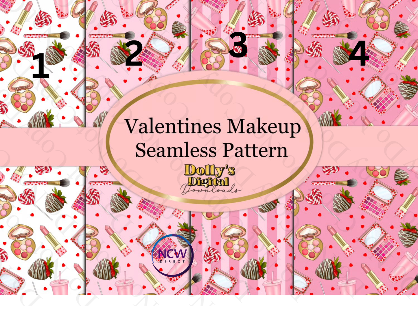 Valentine’s makeup wrapping paper