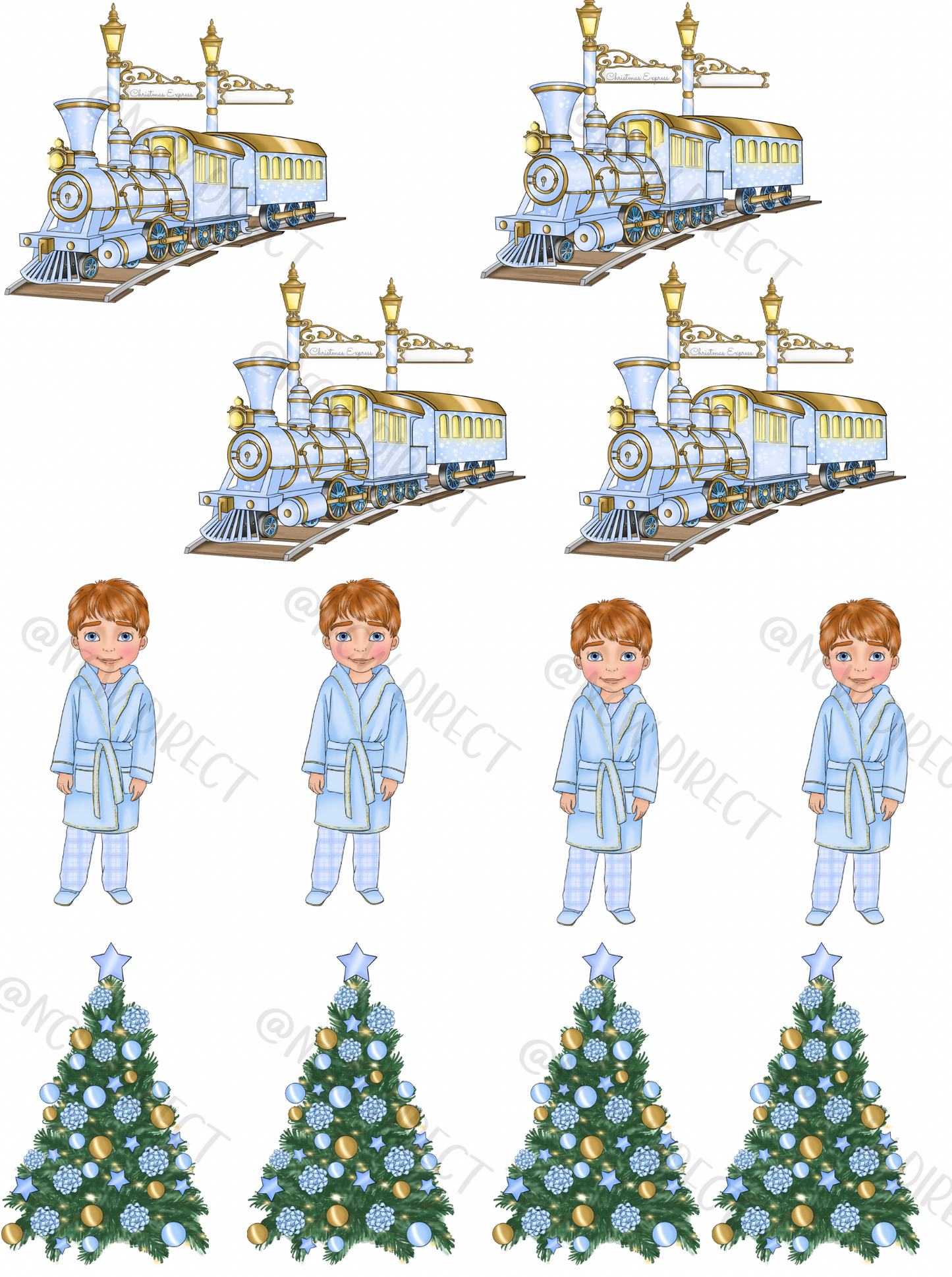 Christmas Express Boy Blue UVDTF
