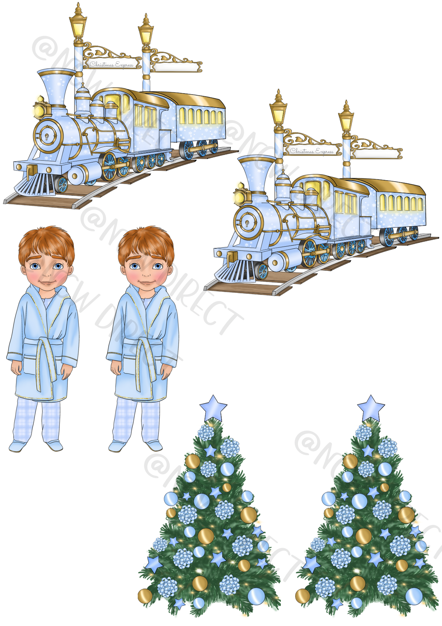 Christmas Express Boy Blue UVDTF