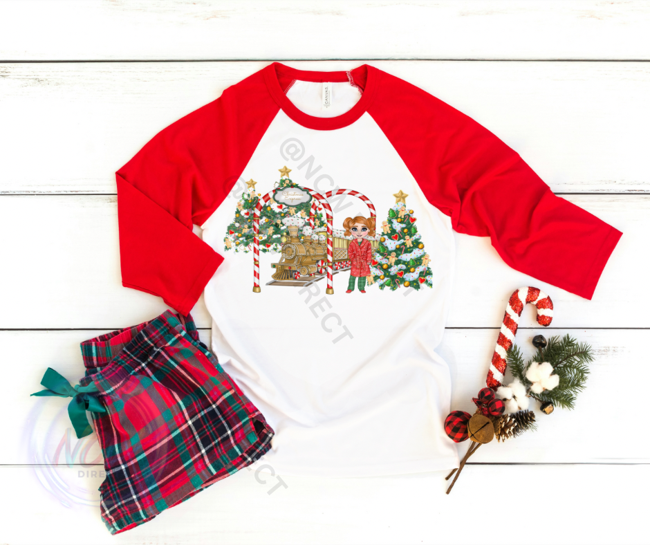 Christmas Express Red Girl DTF PRINT