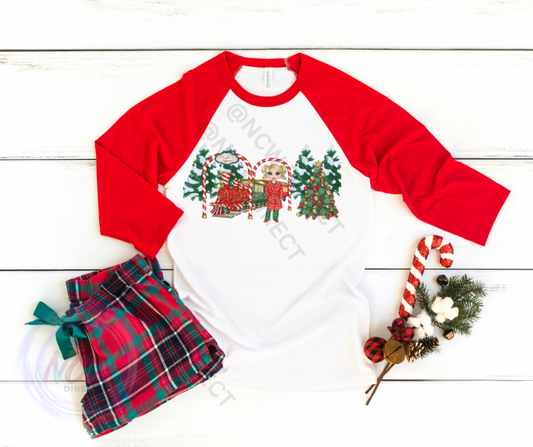 Christmas Express Red Girl DTF PRINT