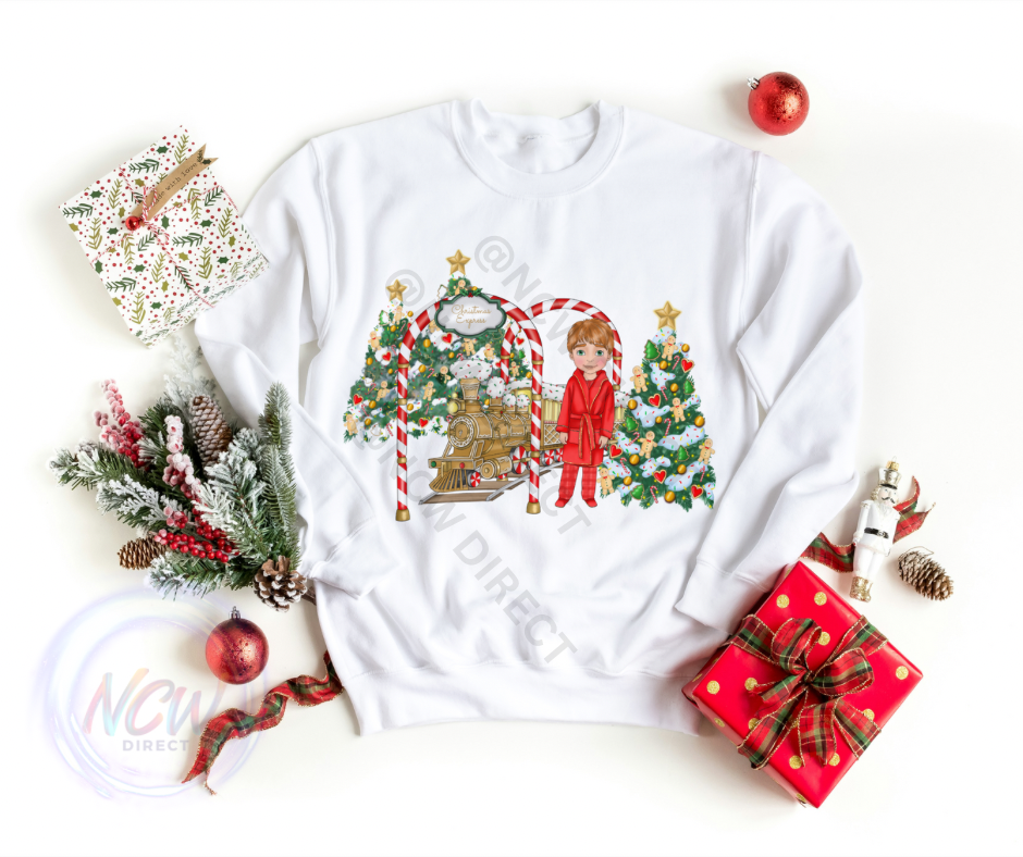 Christmas Express Red Boy DTF PRINT
