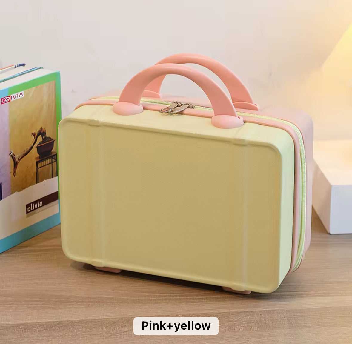 Carryon Case with Elastic Fixed Strap Zipper Closure and lock