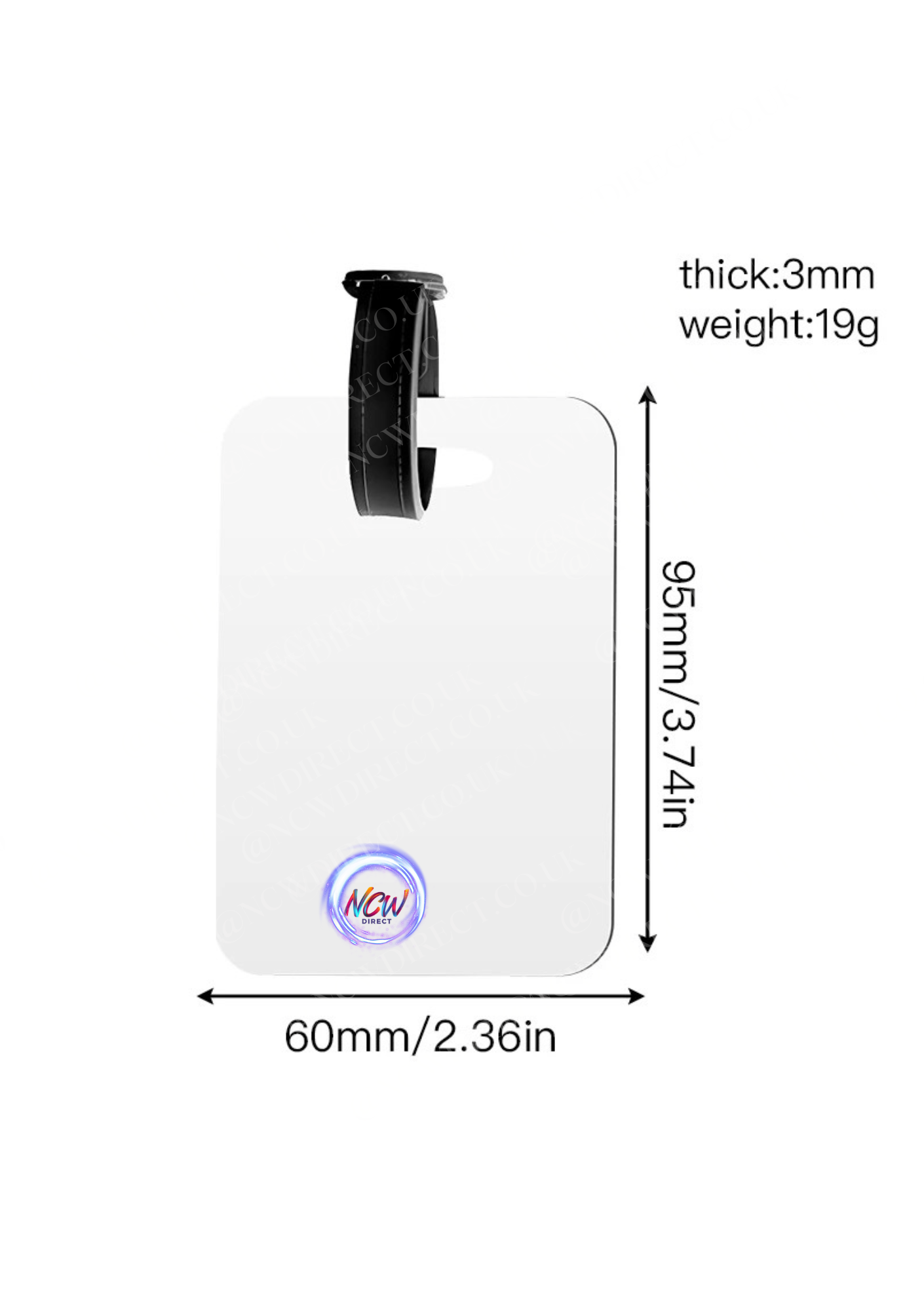PU Sublimation Luggage Tag