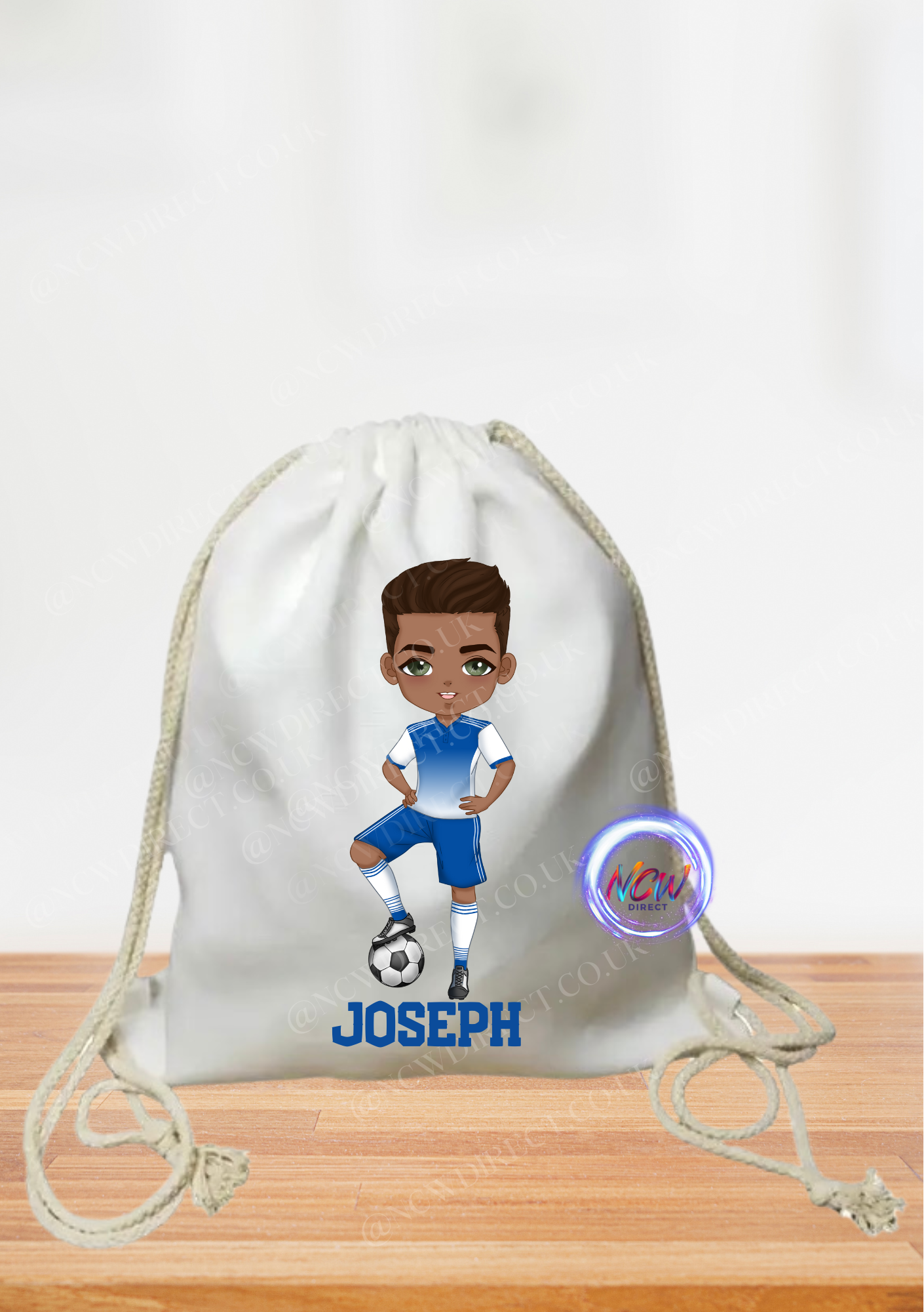 White Canvas Sublimation Draw String Bag