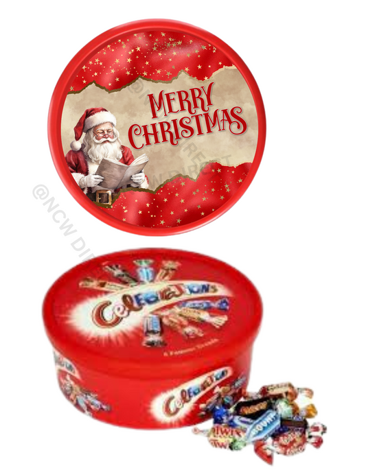 Merry Christmas Chocolate Tub Label