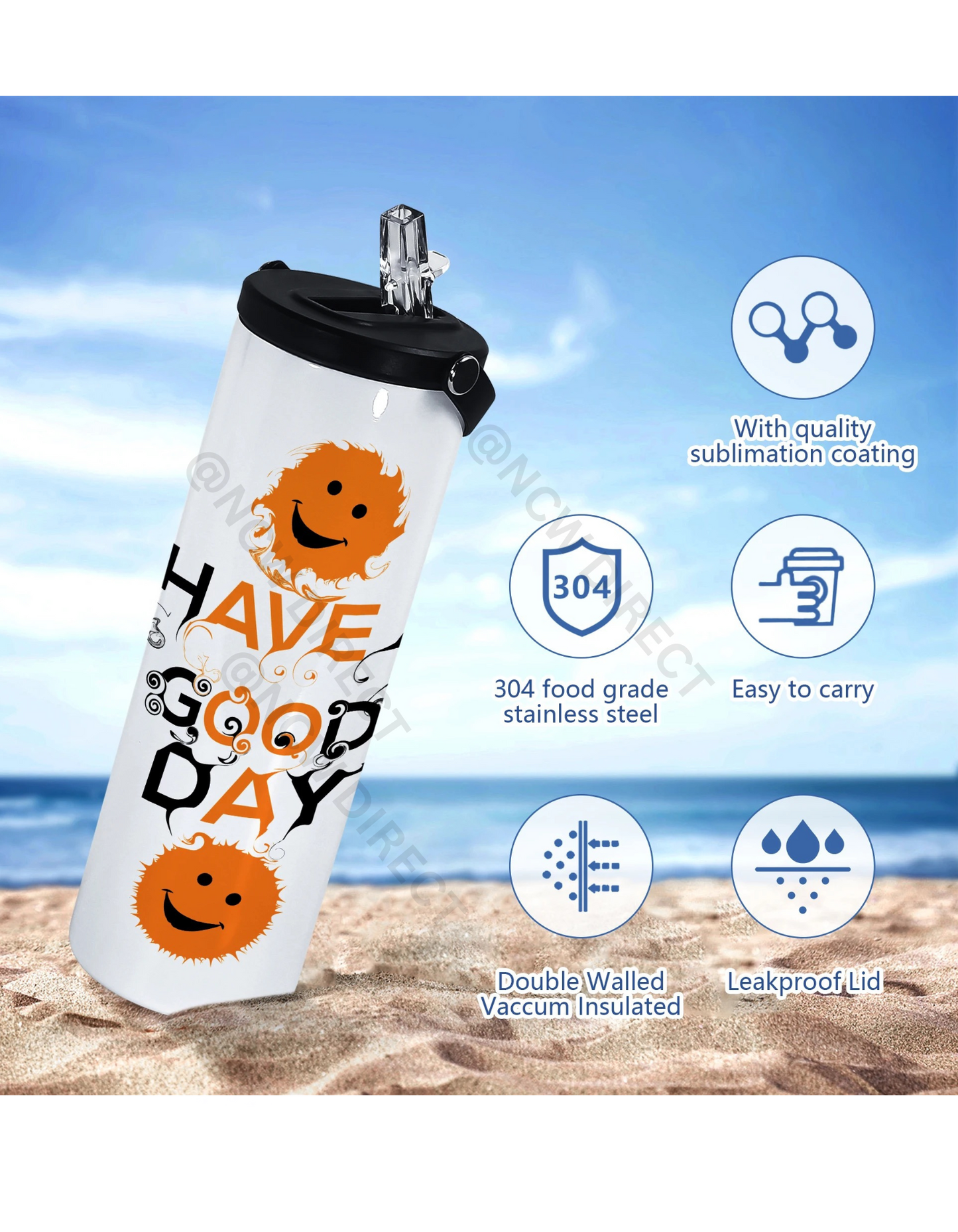 20oz Sublimation Skinny Sports Tumbler