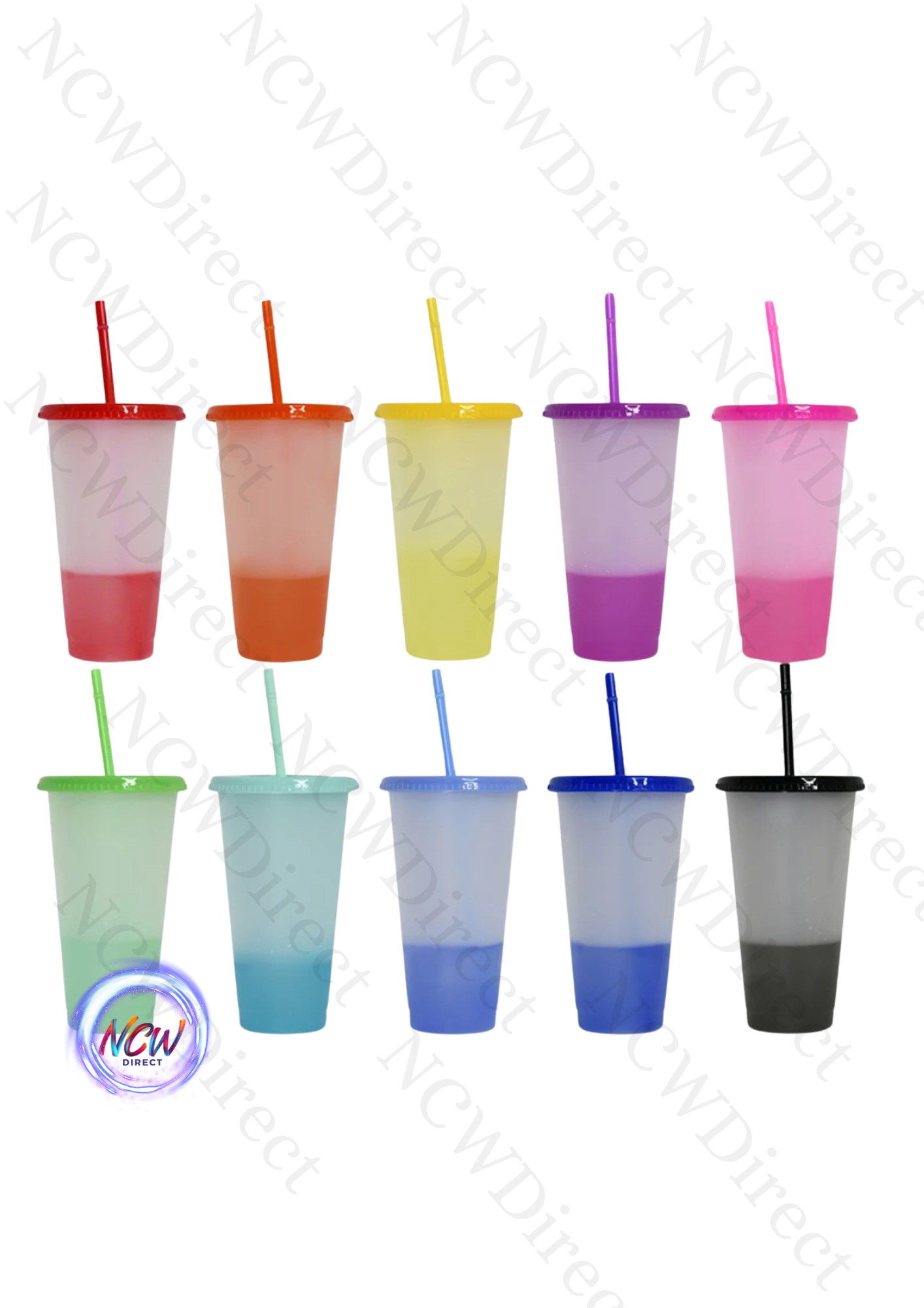 24oz Colour Changing Cold Cups Pack of 5