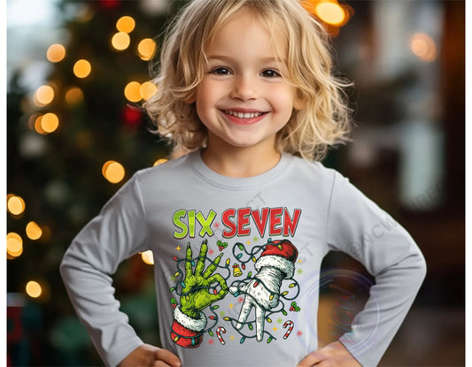 Six Seven Meme Christmas DTF
