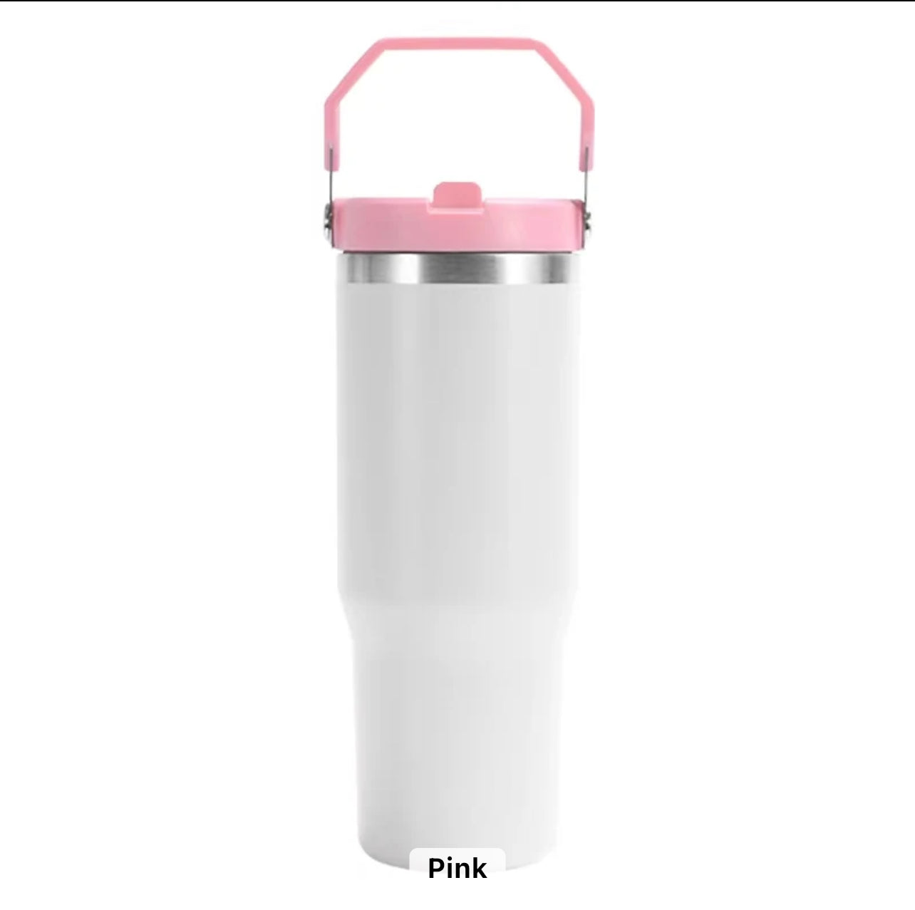 30oz Flip Straw Sublimation Tumblers(coloured Lid)