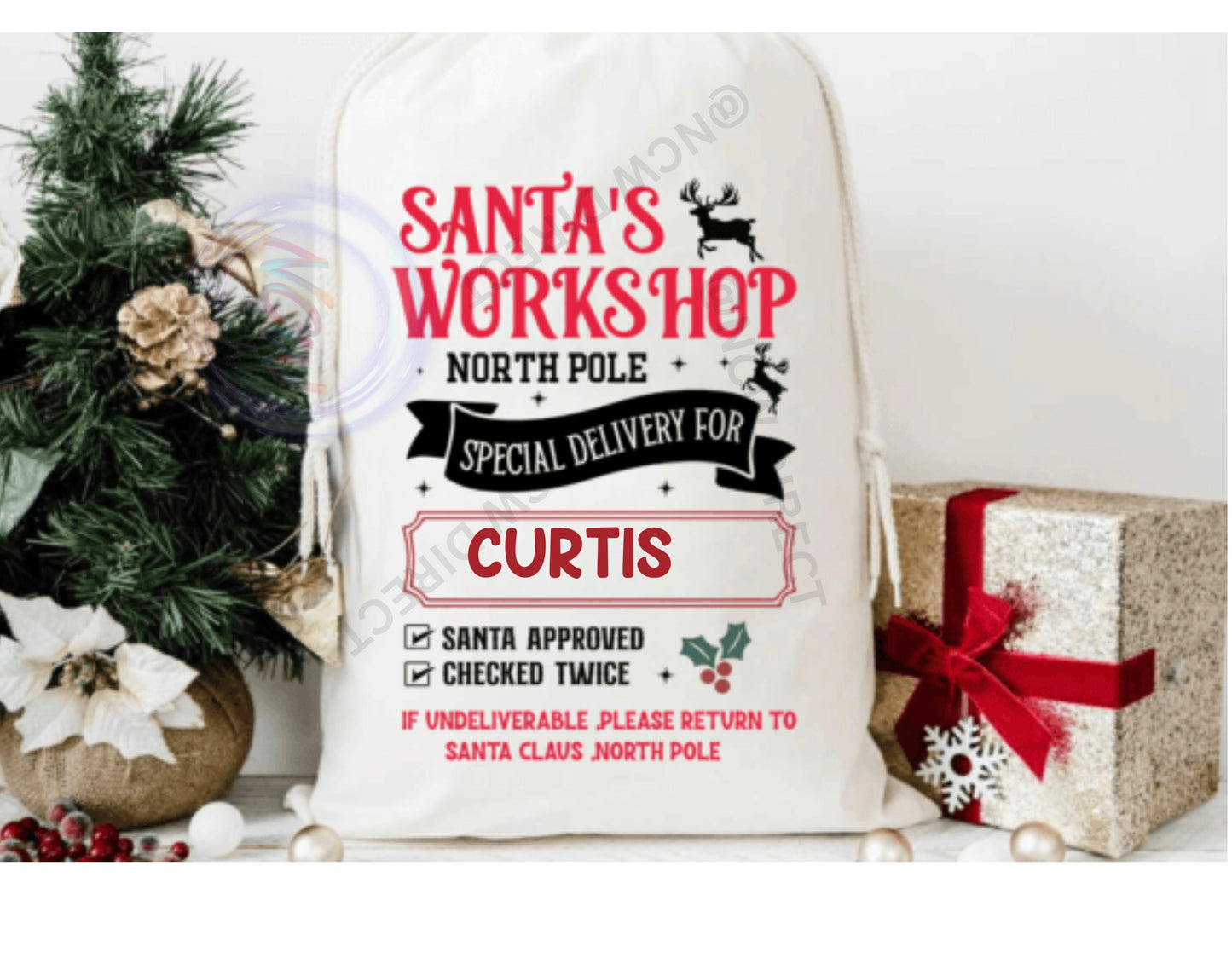 A3 Christmas Sack DTF Print