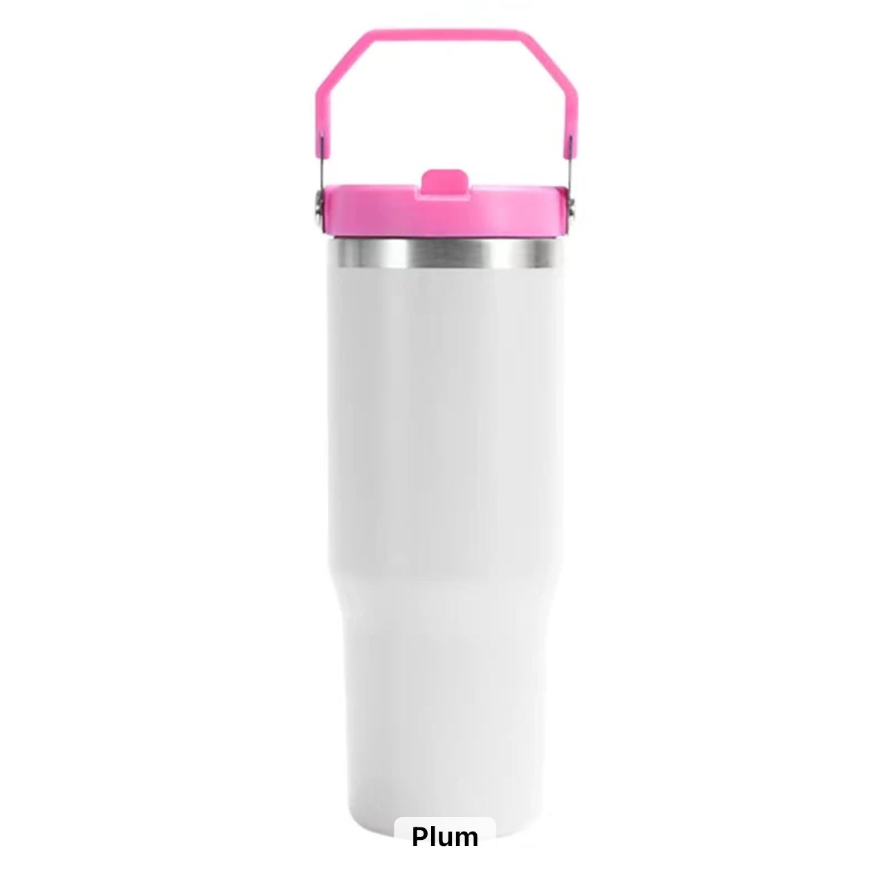 30oz Flip Straw Sublimation Tumblers(coloured Lid)