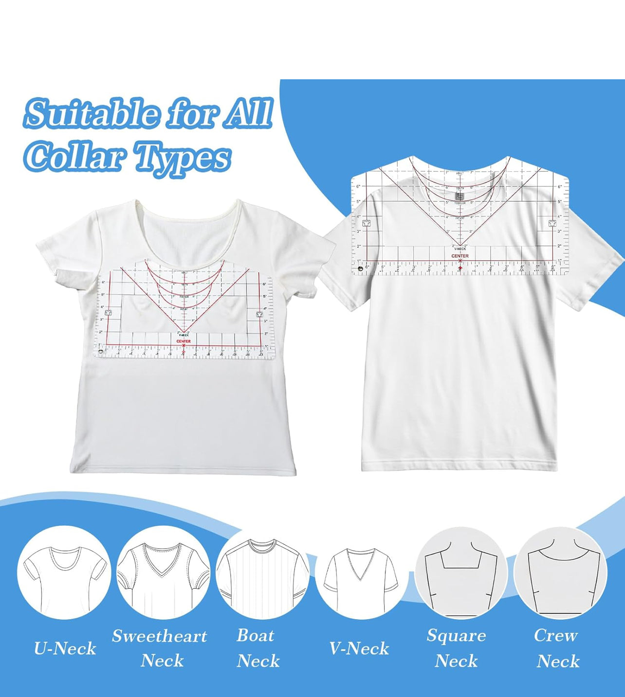 T-Shirt Ruler Guide for Vinyl Alignment, Heat Press Measurement Tool .