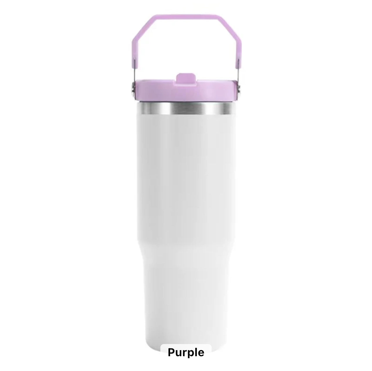 30oz Flip Straw Sublimation Tumblers(coloured Lid)