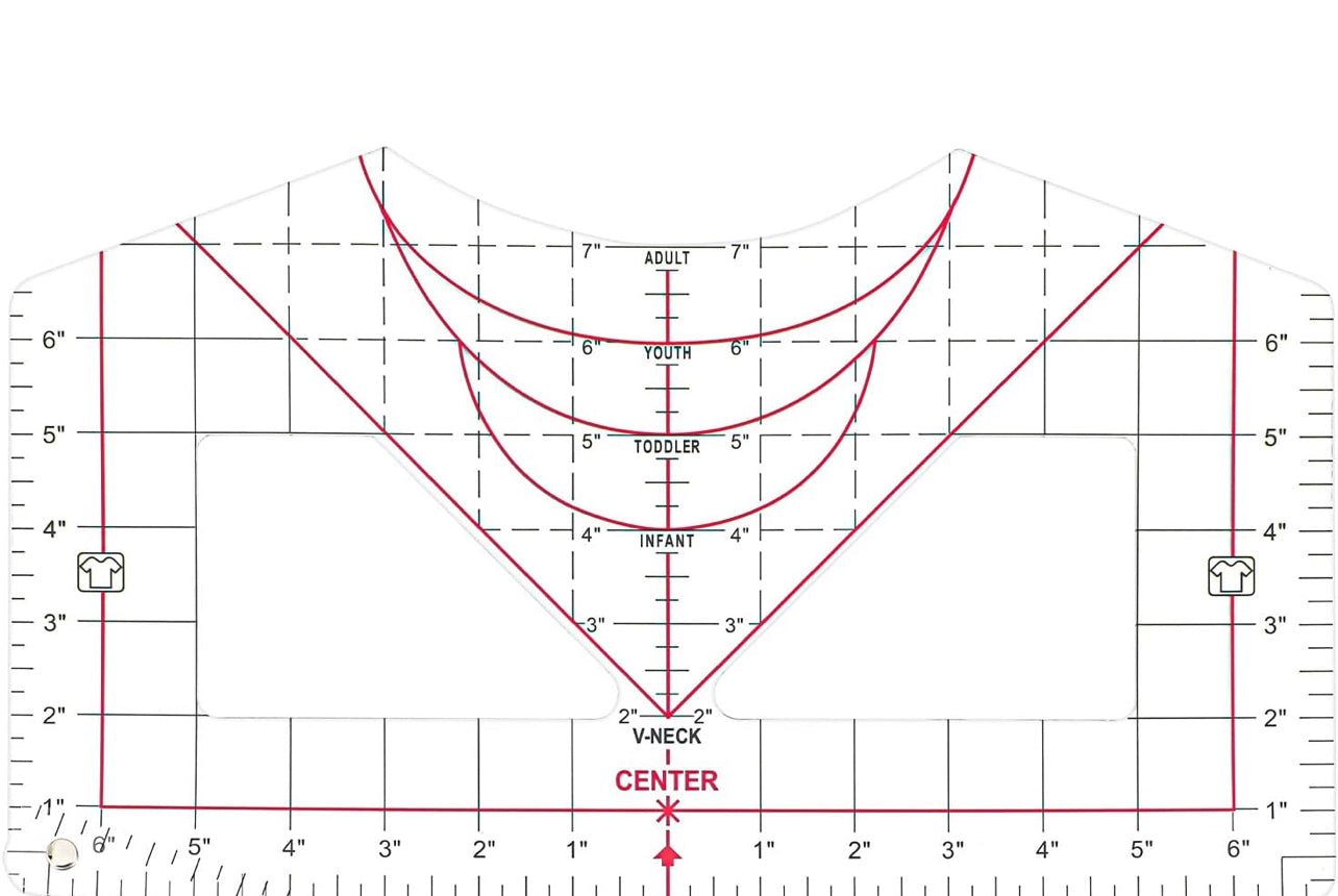 T-Shirt Ruler Guide for Vinyl Alignment, Heat Press Measurement Tool .