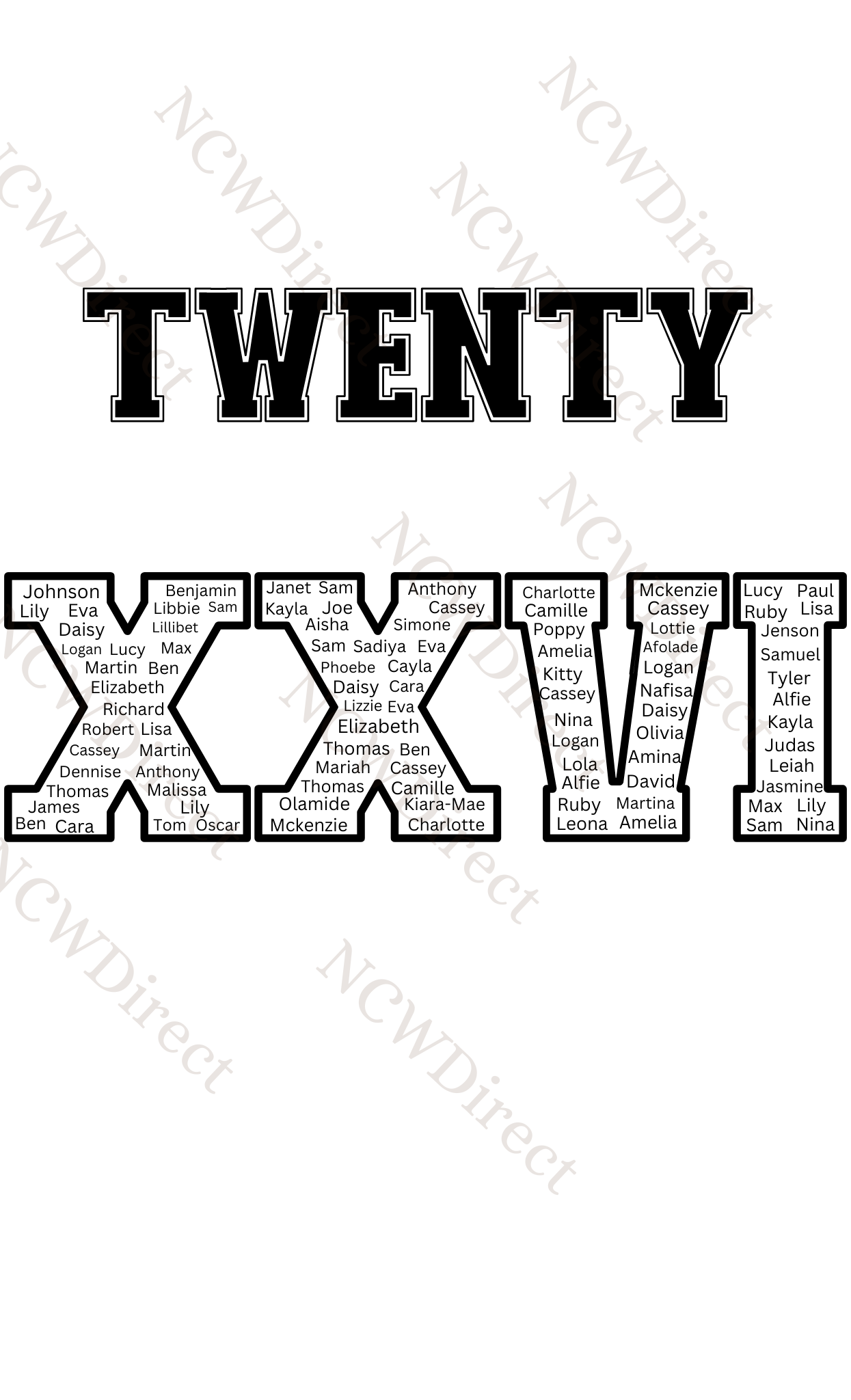 School Leavers DTF Print  WITH NAMES