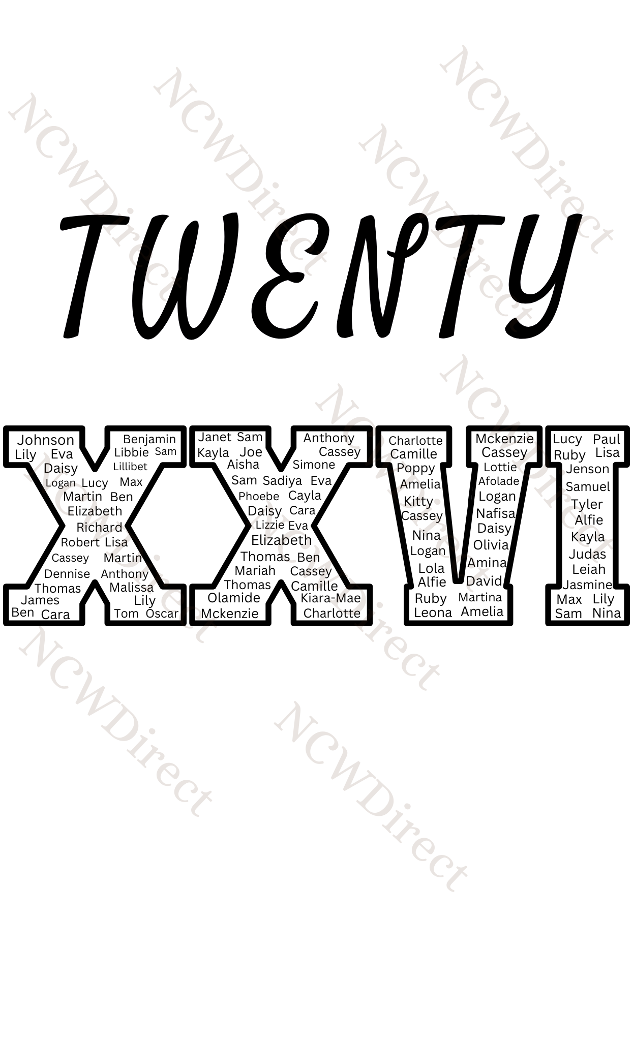 School Leavers DTF Print  WITH NAMES