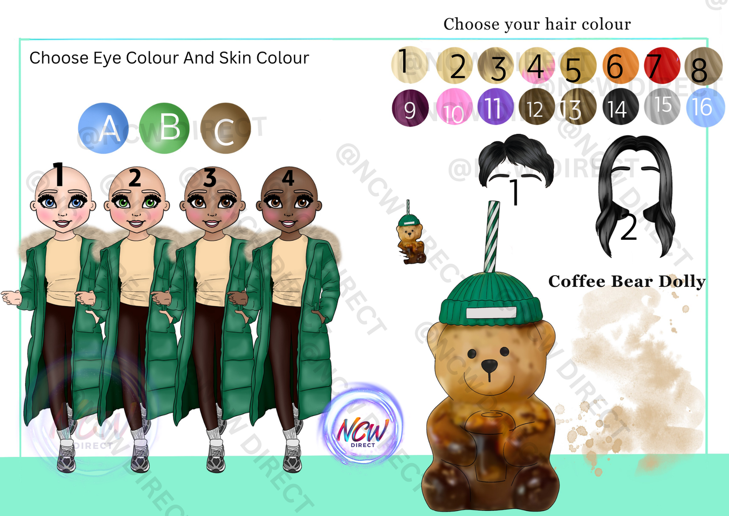 Coffee Bear Doll UVDTF