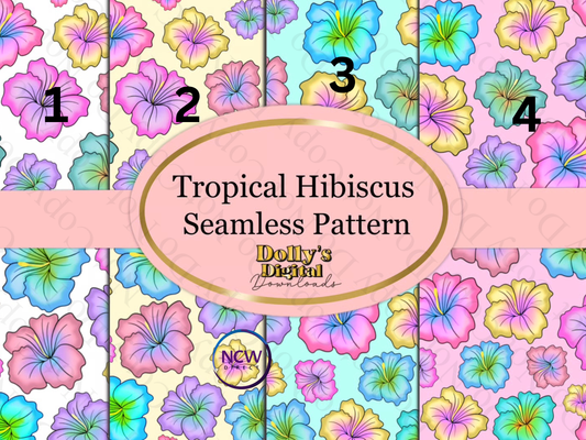Tropical Hibiscus Wrapping Paper
