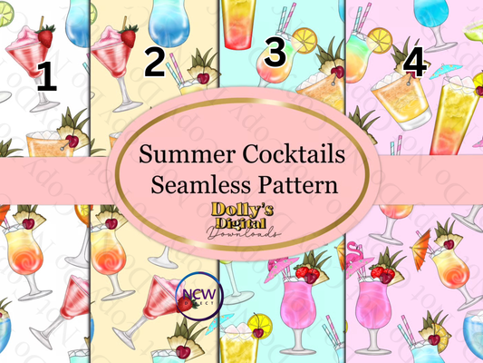 Summer Cocktails Wrapping paper