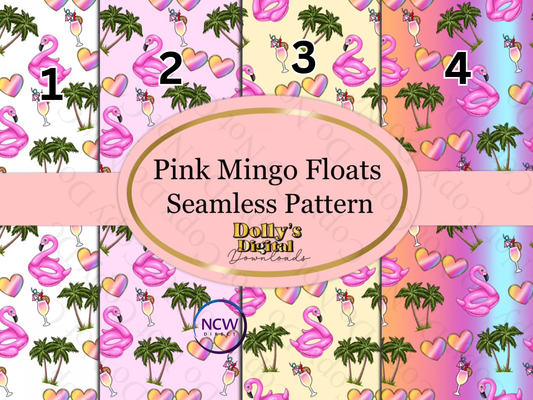 Pink Flamingo Floats Wrapping paper