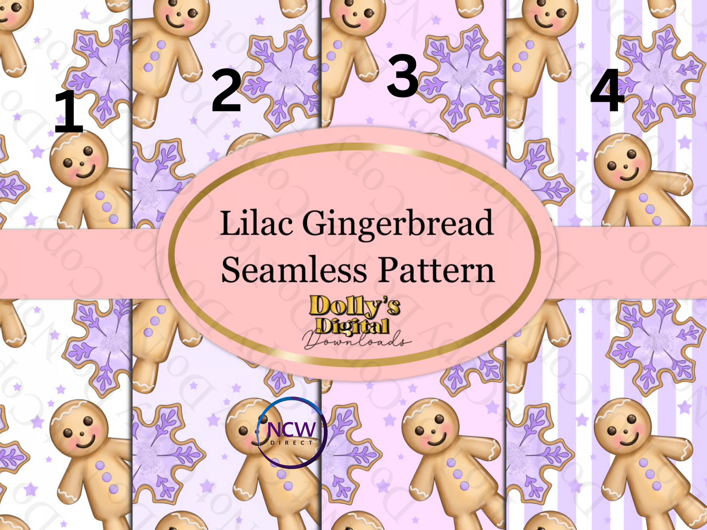 Lilac Gingerbread Wrapping paper