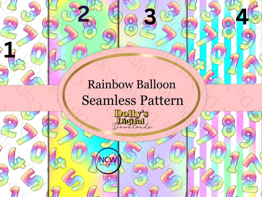 Rainbow balloons Seamless Wrapping Paper