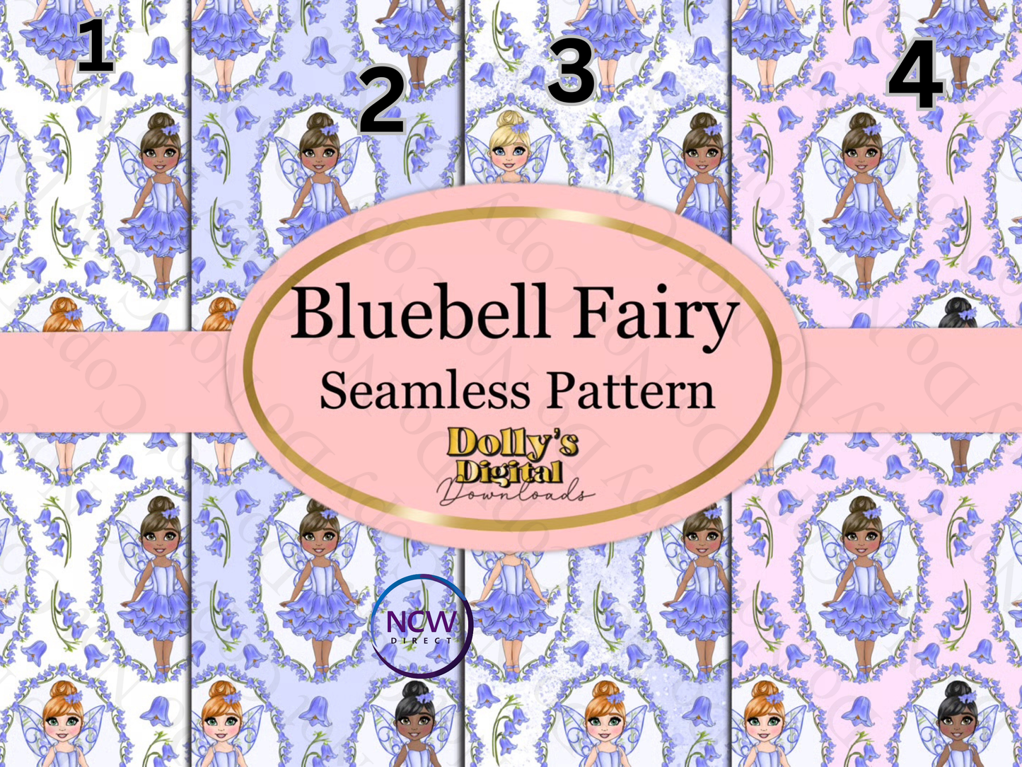 Bluebell Fairy Seamless Wrapping Paper