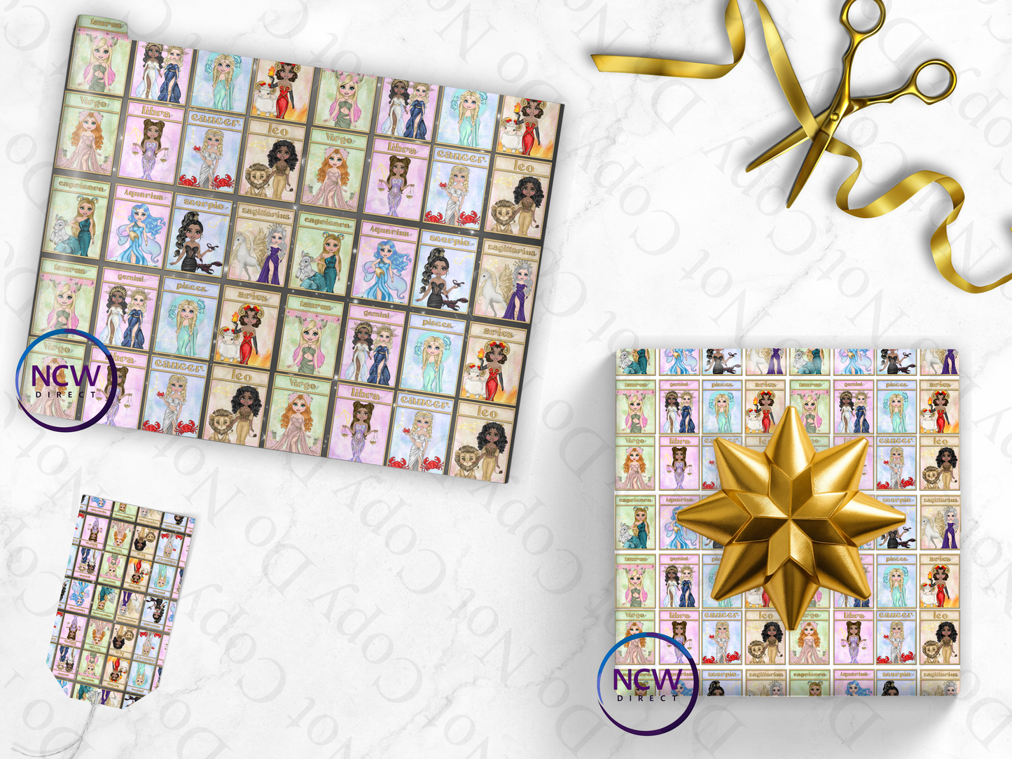Zodiac Seamless Wrapping Paper