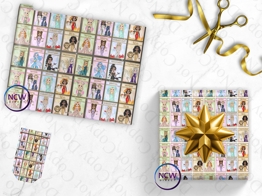 Zodiac Seamless Wrapping Paper