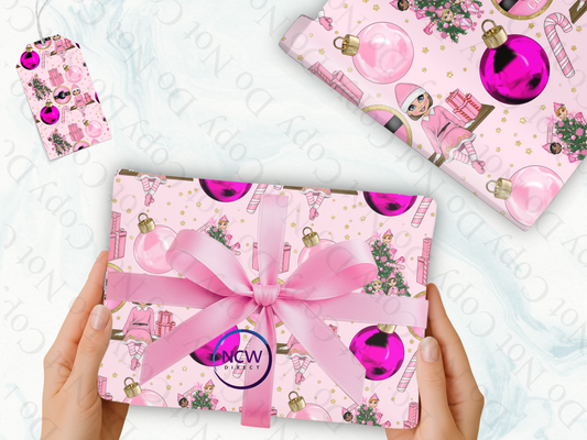 Pink Elf Cam Wrapping paper