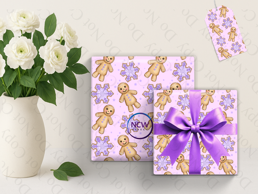 Lilac Gingerbread Wrapping paper