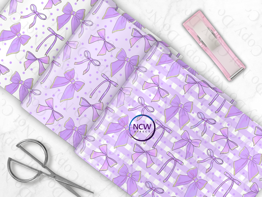 Lilac Coquette Bows Wrapping paper