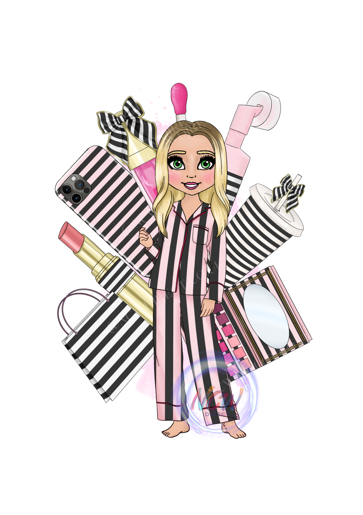 Stripped Makeup Doll UVDTF