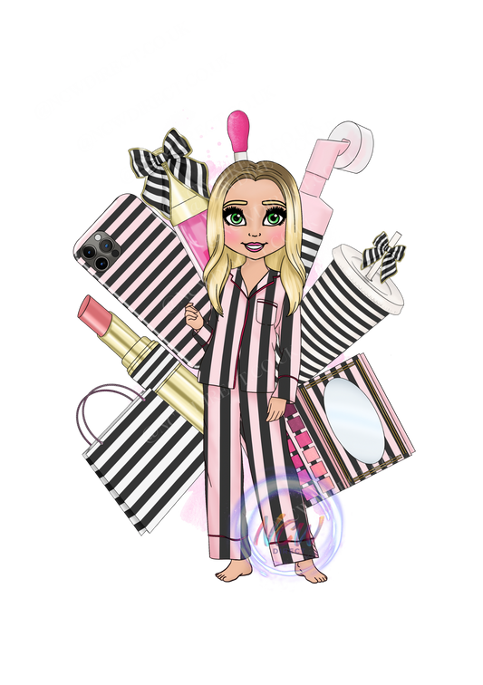 Stripped Makeup Doll UVDTF