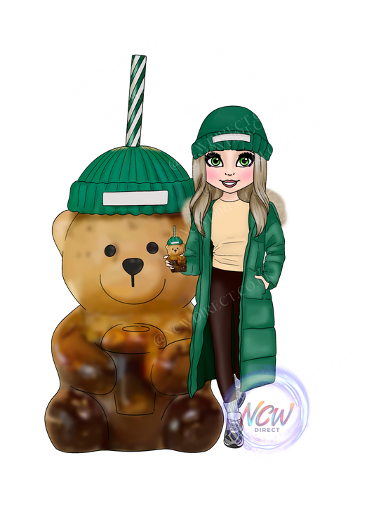 Coffee Bear Doll UVDTF