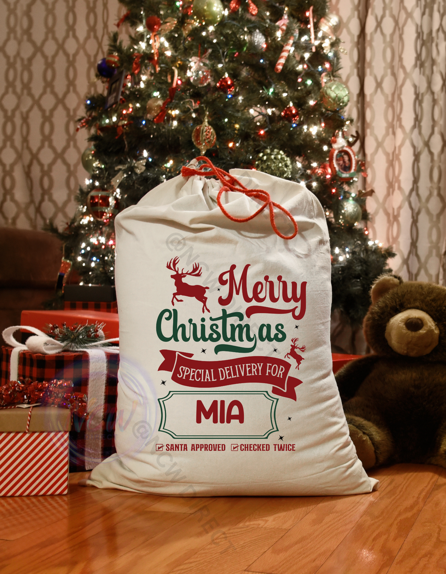 A3 Santa Sack DTF Print